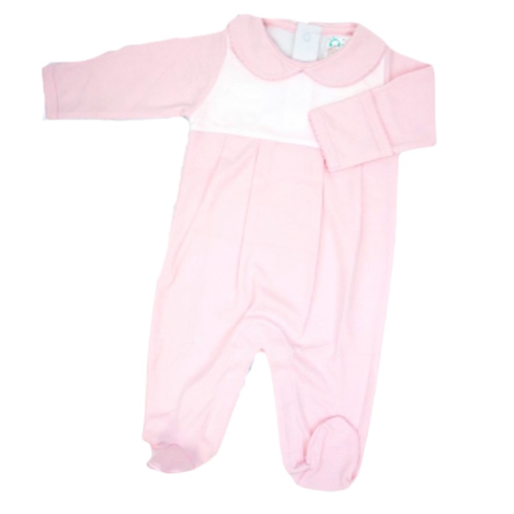 HOST PICK! Paty Pink White Footie Footed Romper Coverall Playsuit